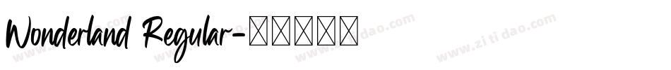 Wonderland Regular字体转换